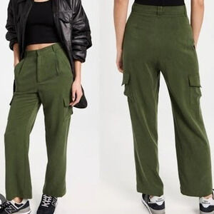 Reformation Jeans Jackson Trousers Green Cargo Pants Womens Size 30